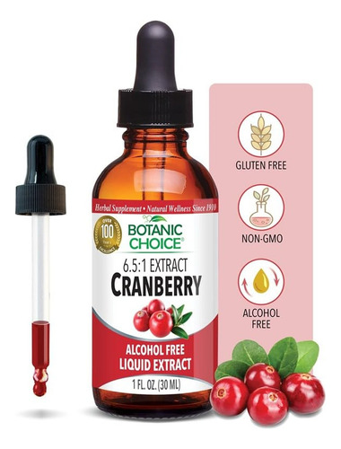 Extrato De Ervas Sem Álcool Botanic Choice Cranberry 30ml
