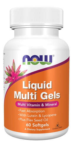 Suplementos Now Foods Now Foods, Multigéis Líquidos, 60 - Imagem 2