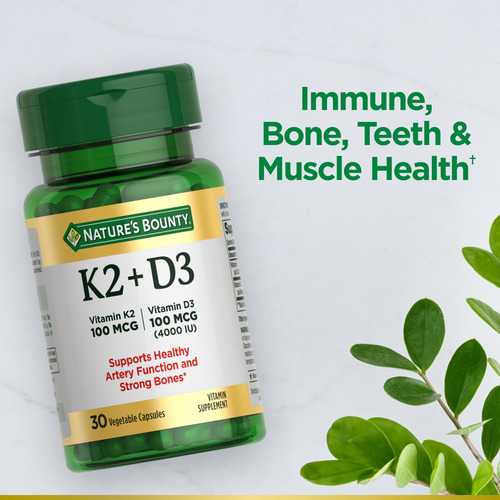 Suplemento Nature"s Bounty Vitamina D3 K2 4000iu + 100mcg - Imagem 4