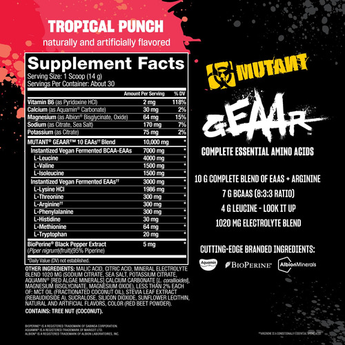 Suplemento Mutant Geaar Eaa Powder Fruit Punch Flavor - Imagem 14