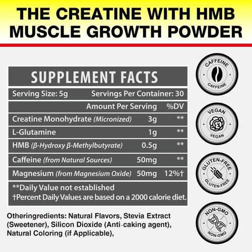 Creatina Hmb Micronizada Mightnes Para Crescimento Muscular - Imagem 7