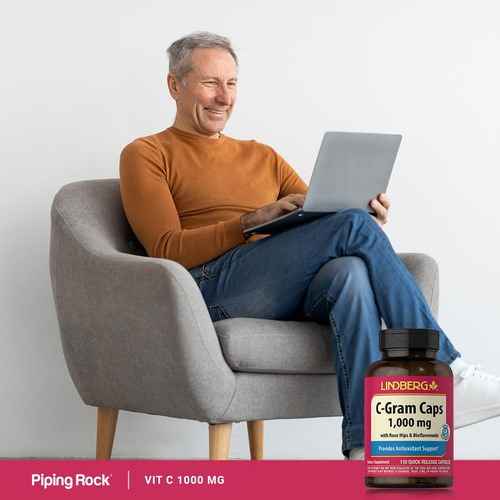 Piping Rock Vitamina C | 1000mg | 110 Cápsulas | Com Bioflav - Imagem 13