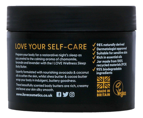 Manteiga Corporal I Love Cosmetics Wellness Sleep Para Mulhe - Imagem 2