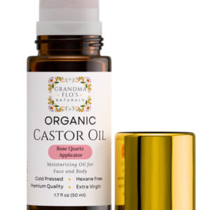 Óleo De Rícino Orgânico Grandma Flo&quots Naturals Com Rolo De Q