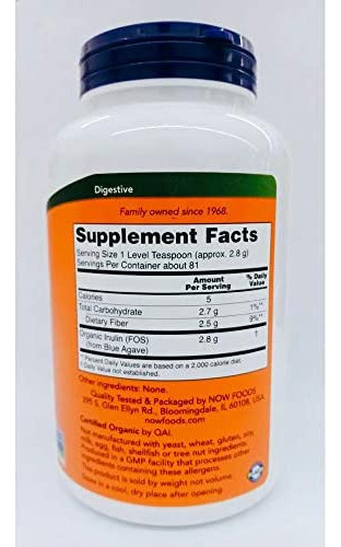 Now Inulin Prebiotic Fos, 8 Onças (pacote Com 2) - Imagem 8