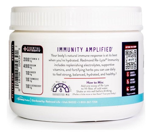 Redmond Re-lyte Immunity, Mistura De Suplemento Multivitamín - Imagem 11