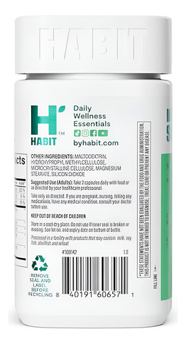 Suplemento Para Imunidade H" Habit (60 Cápsulas) - Equinácea