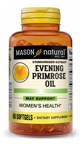 Óleo De Prímula Mason Natural 1000 Mg Para Mulheres, 60 - Imagem 3