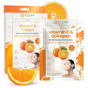 Máscara De Lençol Facial Clear Beauty Vitamina C E Colágeno