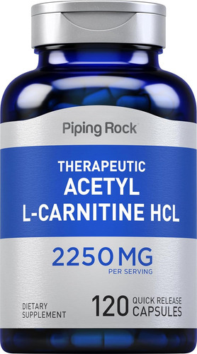 Piping Rock Acetil L-carnitina 2250 Mg 120 Cápsulas ...