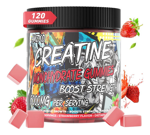 Gomas Amzxo: Monohidrato De Creatina 6g Para Homens - Imagem 8