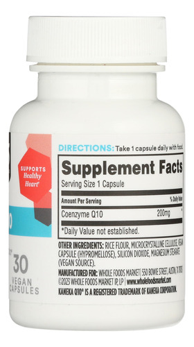 Suplementos 365 Da Whole Foods Market Coq10 200 Mg 30 Cápsul - Imagem 5