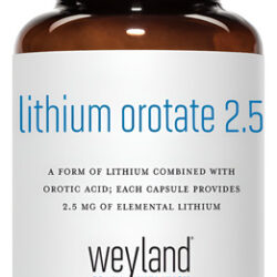 Weyland Brain Nutrition Orotato De Lítio 25 Mg 60 Cápsulas