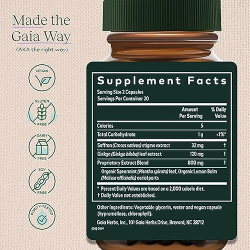 Foco Nootrópico De Gaia Herbs - Cérebro E Cognitivo - Imagem 8