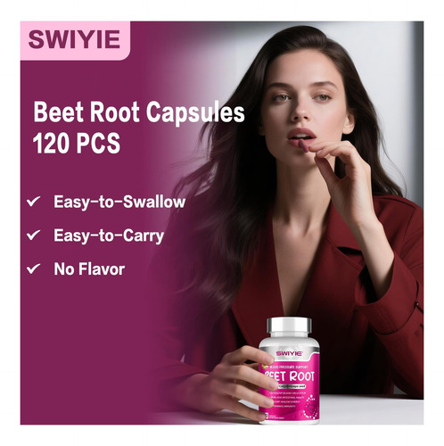 Cápsulas De Raiz De Beterraba Swiyie 120 Pcs, Suplementos De - Imagem 6