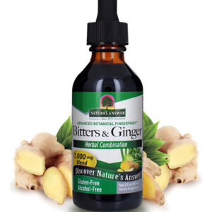 Nature&quots Answer Bitters Sem Álcool Com Gengibre 2 Onças