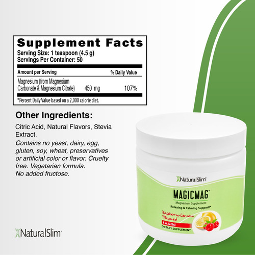 Suplemento De Magnésio Naturalslim Magicmag Pure 240 Ml - Imagem 2