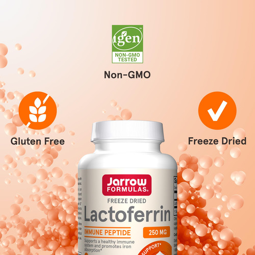 Suplemento Jarrow Formulas Lactoferrina 250 Mg 60 Cápsulas - Imagem 5