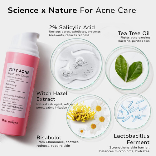 Creme Corporal Para Tratamento De Acne Bellamiluxx - Imagem 6