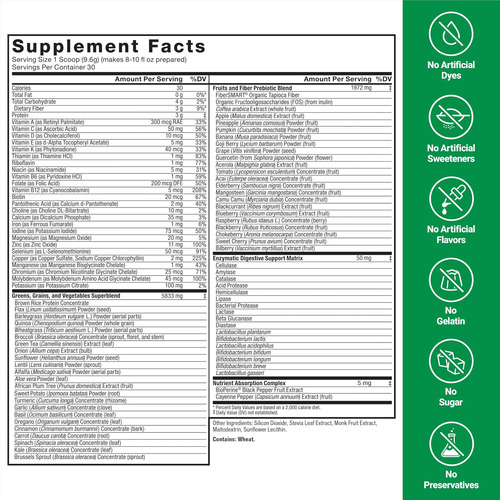 Fator De Força Smarter Greens Daily Wellness Powder 3-pack P - Imagem 3