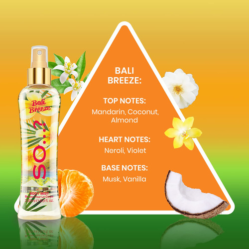 Body Mist Então...? Perfume Bali Breeze Para Mulheres 200ml - Imagem 2