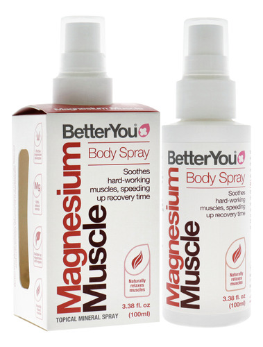 Spray Corporal Muscular De Magnésio Betteryou Unissex 100ml - Imagem 3