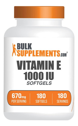 Vitamina E 1000 Iu Softgels Suplemento De Vitamina E, Sem 1