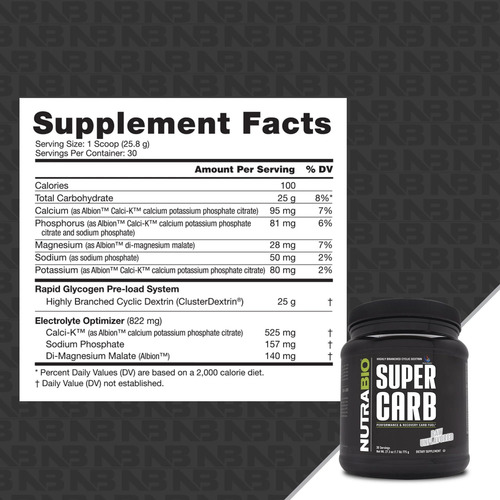 Nutrabio Super Carb - Suplemento De Carboidrato Complexo Em - Imagem 4