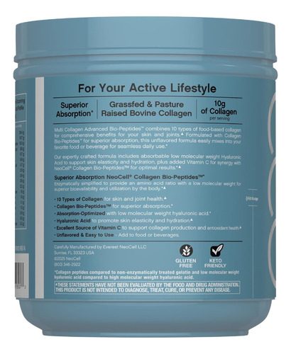 Neocell Bio-peptides Powder | 22oz | Avançado Com Ácido E C - Imagem 3