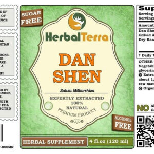 Herbal Terra Llc Dan Shen Glicerina Extrato Líquido Sem