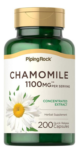 Cápsulas De Camomila Piping Rock 1100mg | 200 Comprimidos | - Imagem 8