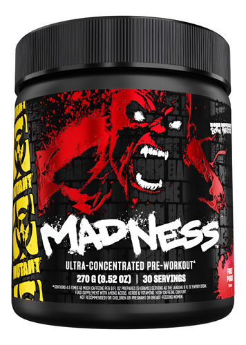 Pre Workout Powder Mutant Madness 270 G 30 Porções Trocadil