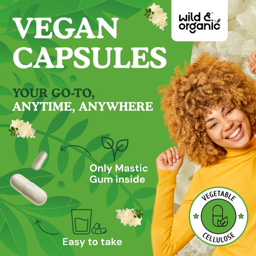 Cápsulas De Goma Mástique Vegana Wild & Organic 1000 Mg - Imagem 7