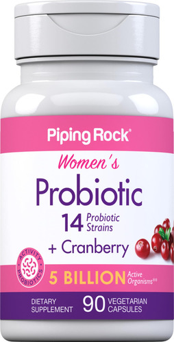 Suplemento Probiótico Piping Rock Com Cranberry Para Mulhere