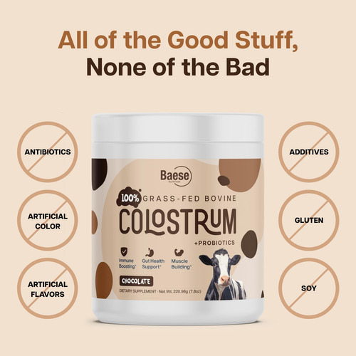 Baese Nutrition Chocolate Orgânico 4000mg Colostro Bovino Em - Imagem 18