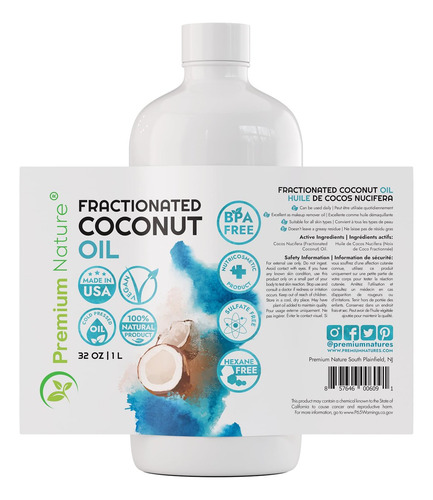 Óleo De Coco Fracionado Premium Nature 32 Oz Para Massagem - Imagem 14