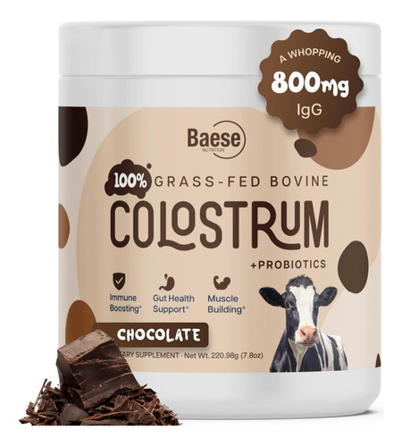 Baese Nutrition Chocolate Orgânico 4000mg Colostro Bovino Em - Imagem 10