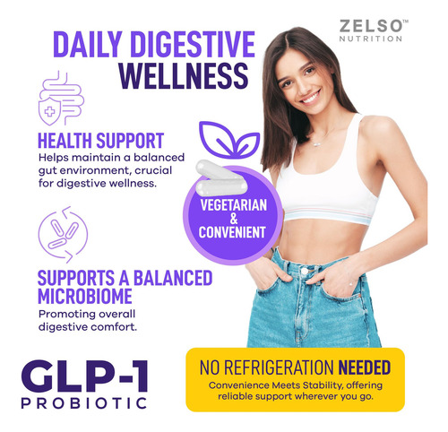 Probiótico Zelso Glp-1 Com Akkermansia Muciniphila 500mg Cfu - Imagem 3