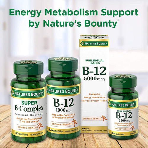 Suplemento Nature"s Bounty Vitamina B12 500 Mcg Comprimid - Imagem 5