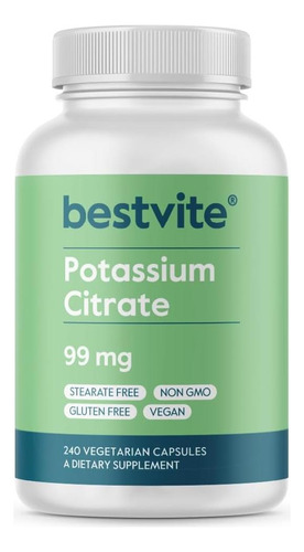 Bestvite Citrato De Potássio 99mg (240 Cápsulas Vegetarianas - Imagem 8