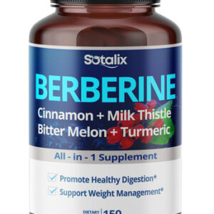 Suplemento Sotalix Berberine Com Canela De Ceilão 150 Cápsul