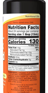 Óleo De Linhaça Orgânico Now Foods 12 Oz