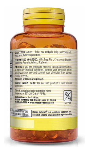 Óleo De Prímula Mason Natural 1000 Mg Para Mulheres, 60 - Imagem 2