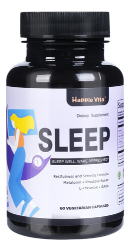 Suplemento Para Dormir Happievita 4 Em 1, 60 Cápsulas
