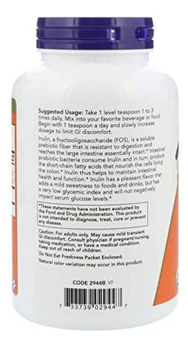Now Inulin Prebiotic Fos, 8 Onças (pacote Com 2) - Imagem 9
