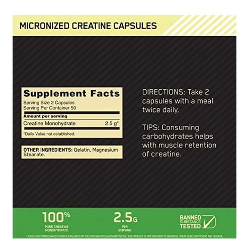 Cápsulas De Monohidrato De Creatina Micronizada De (1) - Imagem 4
