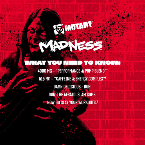 Pre Workout Powder Mutant Madness 270 G 30 Porções Trocadil - Imagem 4