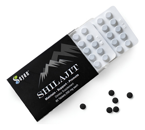 Suplemento Sayan Shilajit Comprimidos 12.000 Mg 60 Comprimid