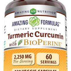 Suplemento De Cúrcuma Amazing Nutrition Com Bioperine 2250
