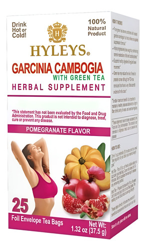 Chá De Garcinia Cambogia Hyleys Hyleys Com Sabor De Romã